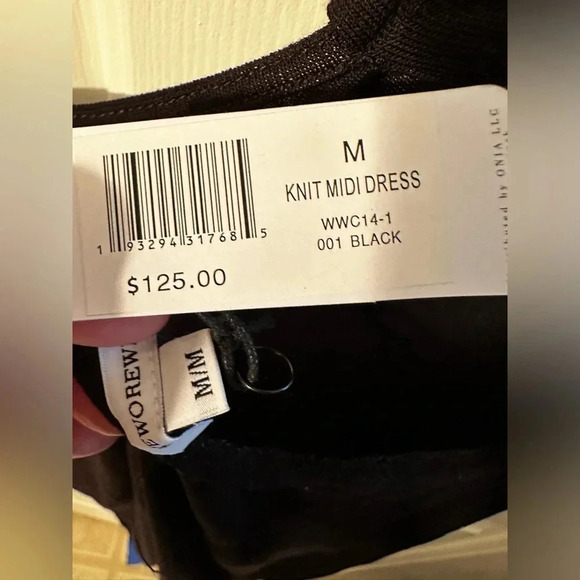 WEWOREWHAT SWIM M Knit Knot Midi Slinky Sexy Cut Out Coquette Sheer Revealing - Picture 14 of 16